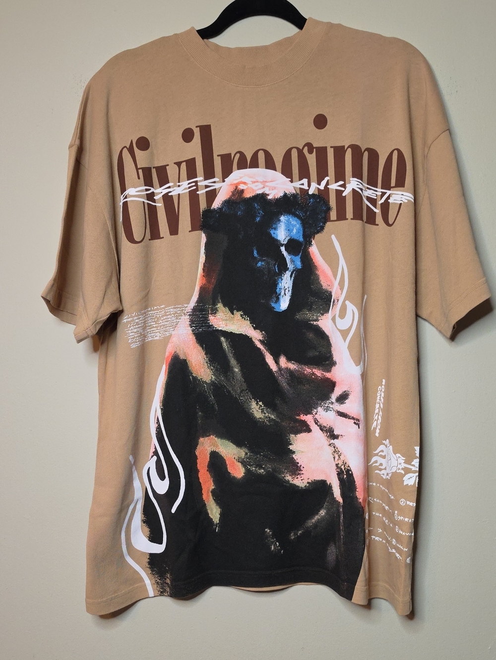 Civilregime Reaper Graphic Tee - Tan & Black